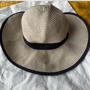 Panama Jack foldable Tan and Blue Wide Brim Hat